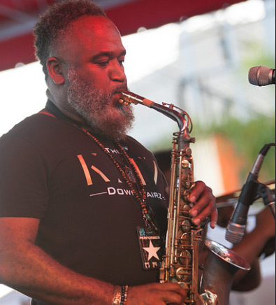 Jazz Musician playing the Saxophone