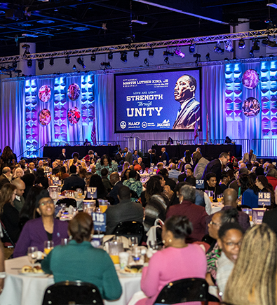 Speech being given at MLK Breakfast